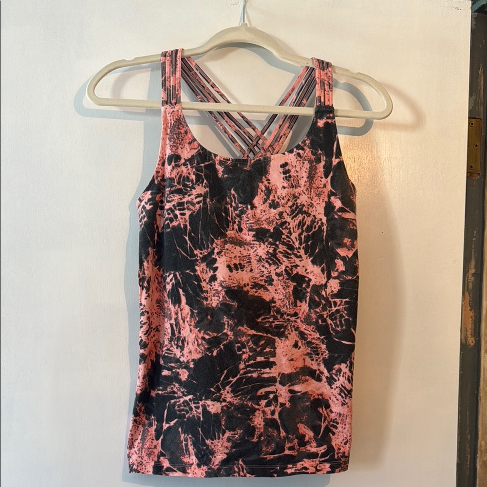Calvin Klein Graphic Pink and Black Tank Top